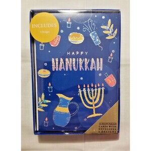 Hanukkah Greeting Cards Boxed Set of 14 + Envelopes 3 Designs General
